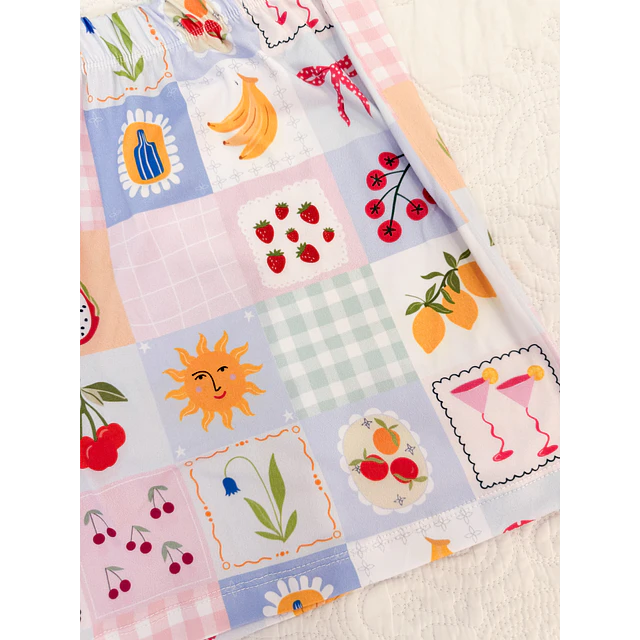 Retazos toscana (peach) - manga corta y short