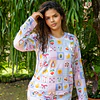 Retazos toscana (peach) - manga larga y pantalón