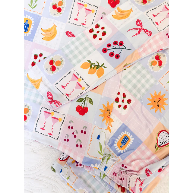 Retazos toscana (peach) - manga larga y pantalón