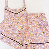 Florecitas rosa vieja - tiras y short (rayón)