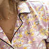 Florecitas rosa vieja - manga corta y short (rayón)