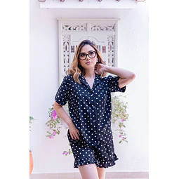 Polka dots - manga corta y short (rayón)