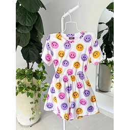 Smile - manga corta y short (Peach)