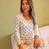 Florecitas - manga larga y pantalón (Rib)