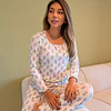Florecitas - manga larga y pantalón (Rib)