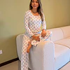 Florecitas - manga larga y pantalón (Rib)