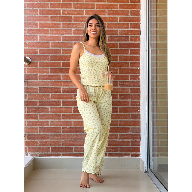 Florecitas mantequilla - tiras y pantalón (Rib)