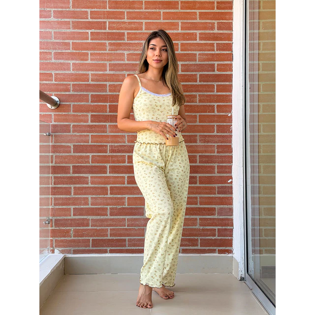 Florecitas mantequilla - tiras y pantalón (Rib)