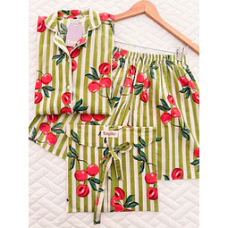 Cerezas - manga corta y short (algodón)
