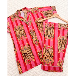 Fuchsia tiger - manga corta y pantalón (algodón)