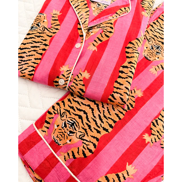 Fuchsia tiger - manga larga y pantalón (algodón)