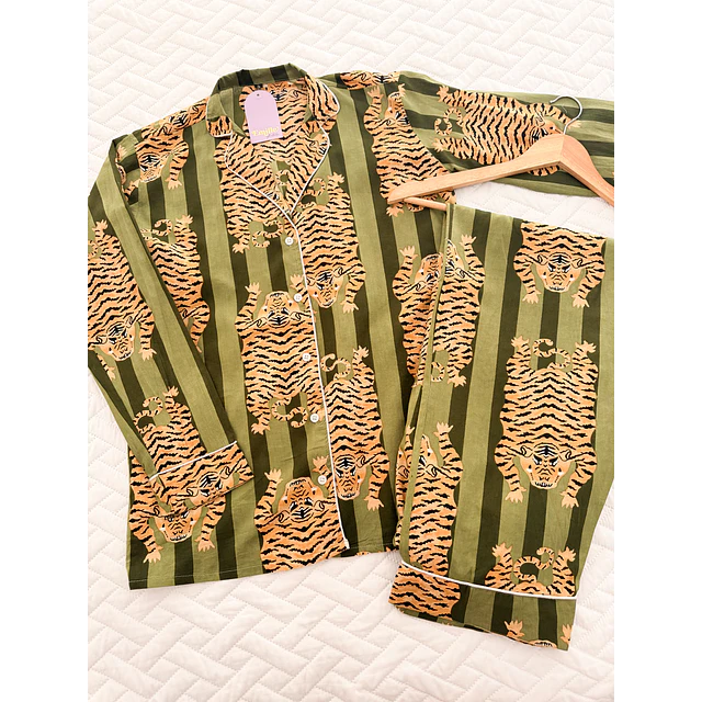 Green tiger - manga larga y pantalón (algodón)