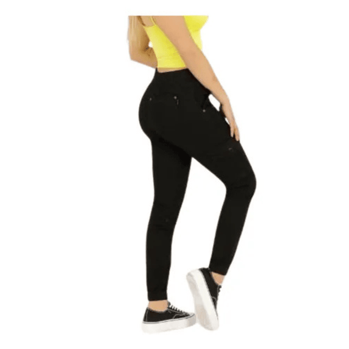 Jeans Cargo Elasticado Calce Perfecto Tiro Alto 4