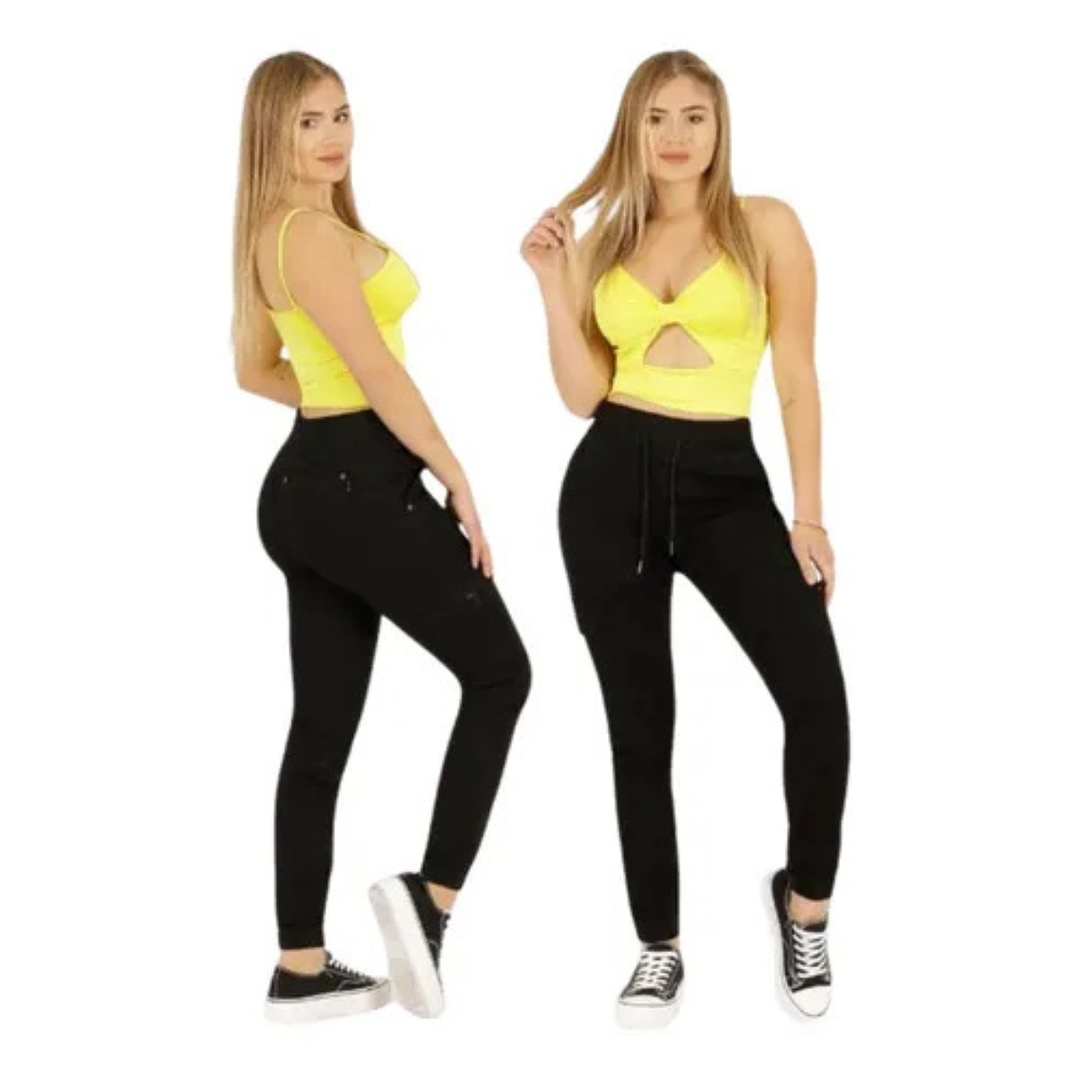 Jeans Cargo Elasticado Calce Perfecto Tiro Alto 5