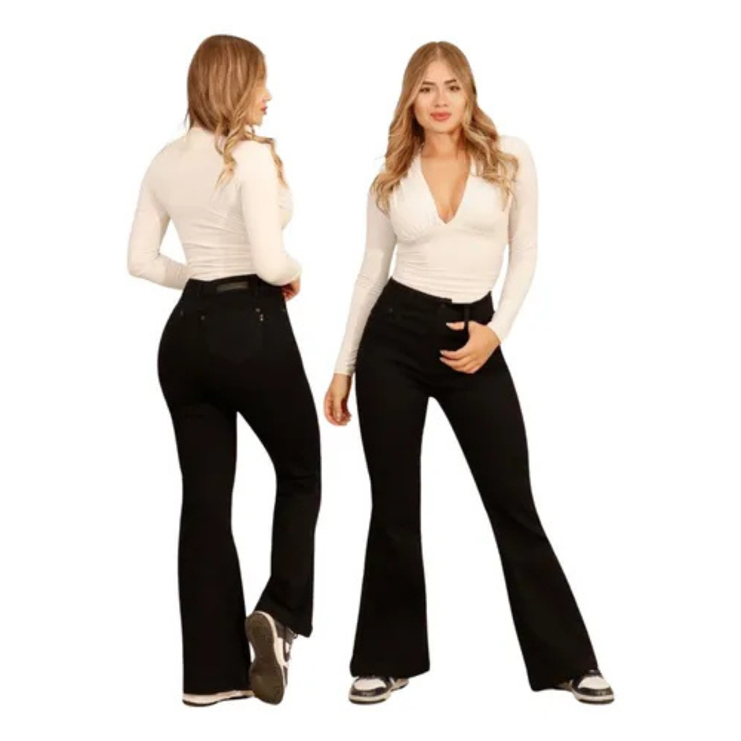 Jeans Mujer Flare Full Elasticado Push Up 3