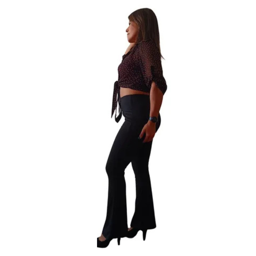 Calza Flare Pants Premium Elasticada Pata Elefante 3