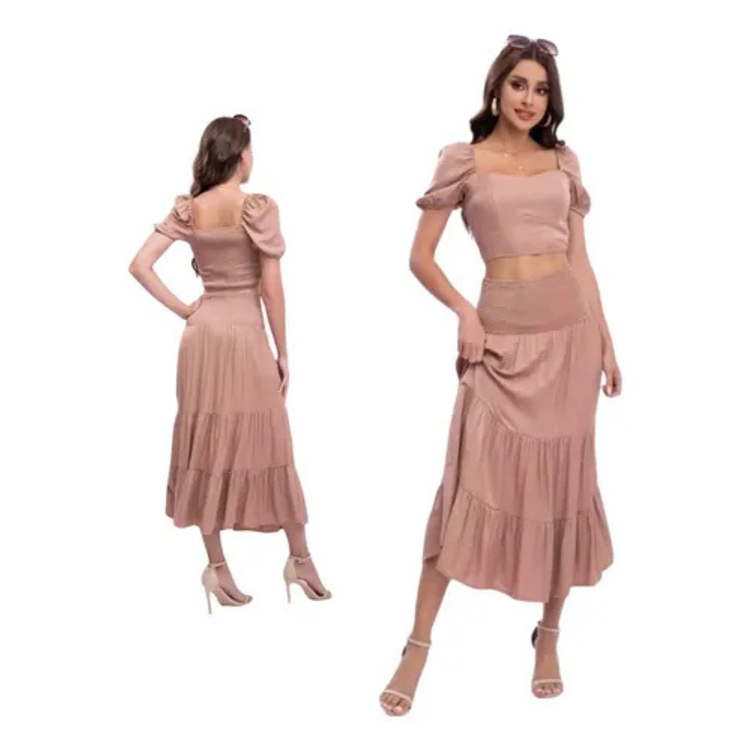 Conjunto Mujer Dos Piezas Falda Y Polera 4