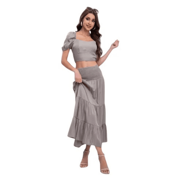 Conjunto Mujer Dos Piezas Falda Y Polera 8