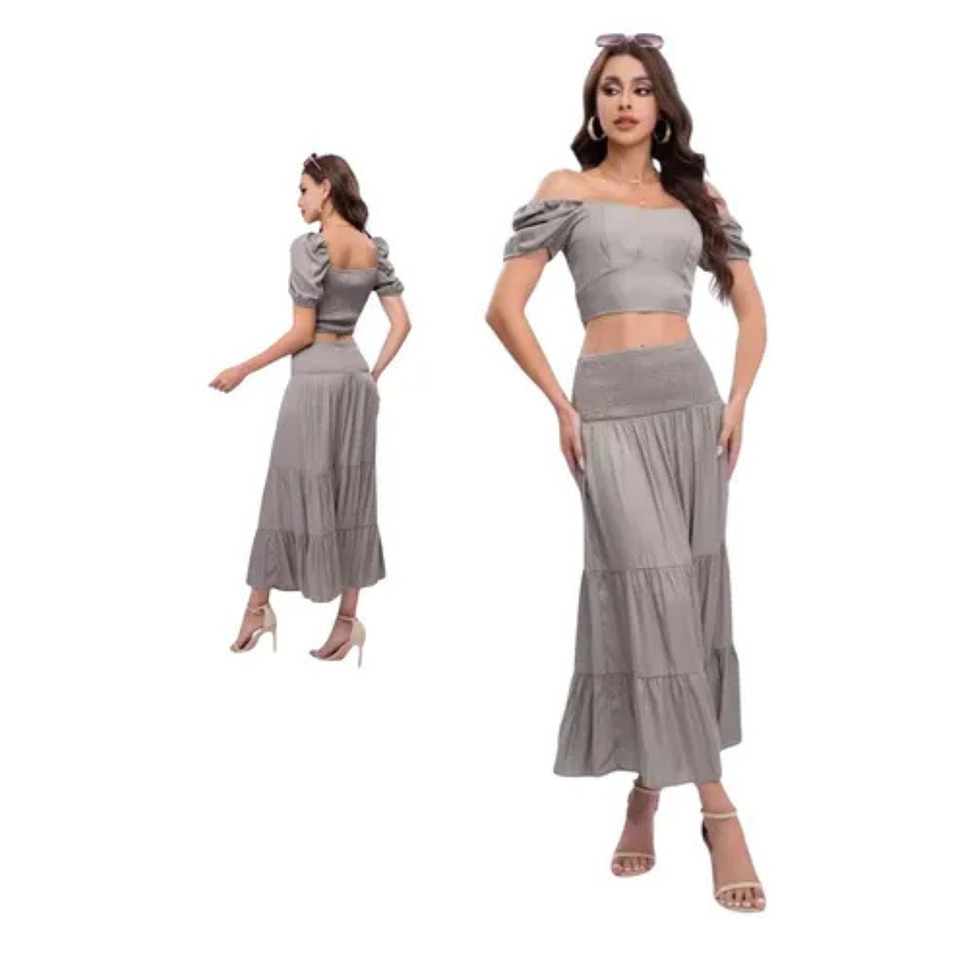 Conjunto Mujer Dos Piezas Falda Y Polera 11