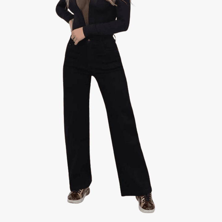 Jeans Mujer Palazzo Full Elasticado Tiro Alto 8