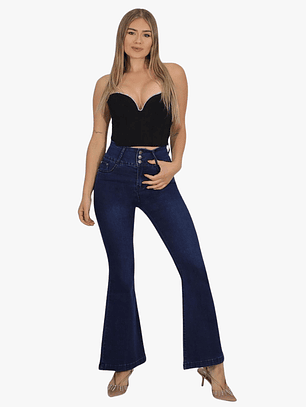 Jeans Flare Elasticado 3 Botones 