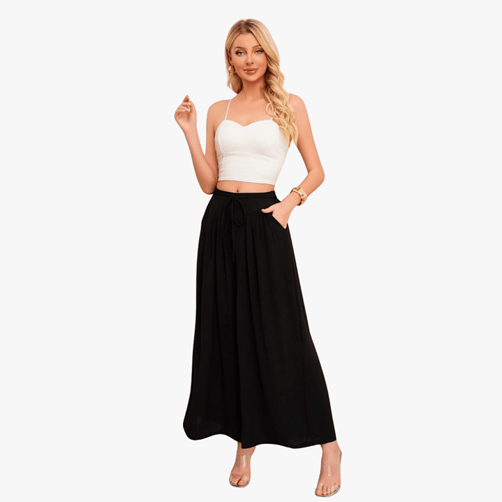 Pantalón Palazzo Premium Ancho Talla Estándar  10