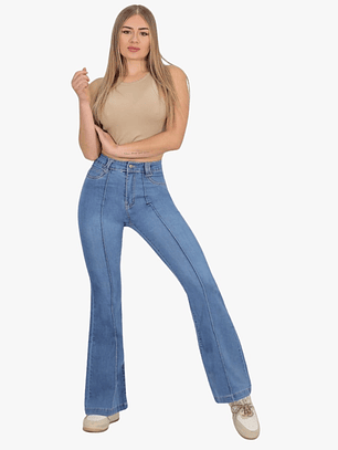 Jeans Flare Lineal Elasticado Push Up