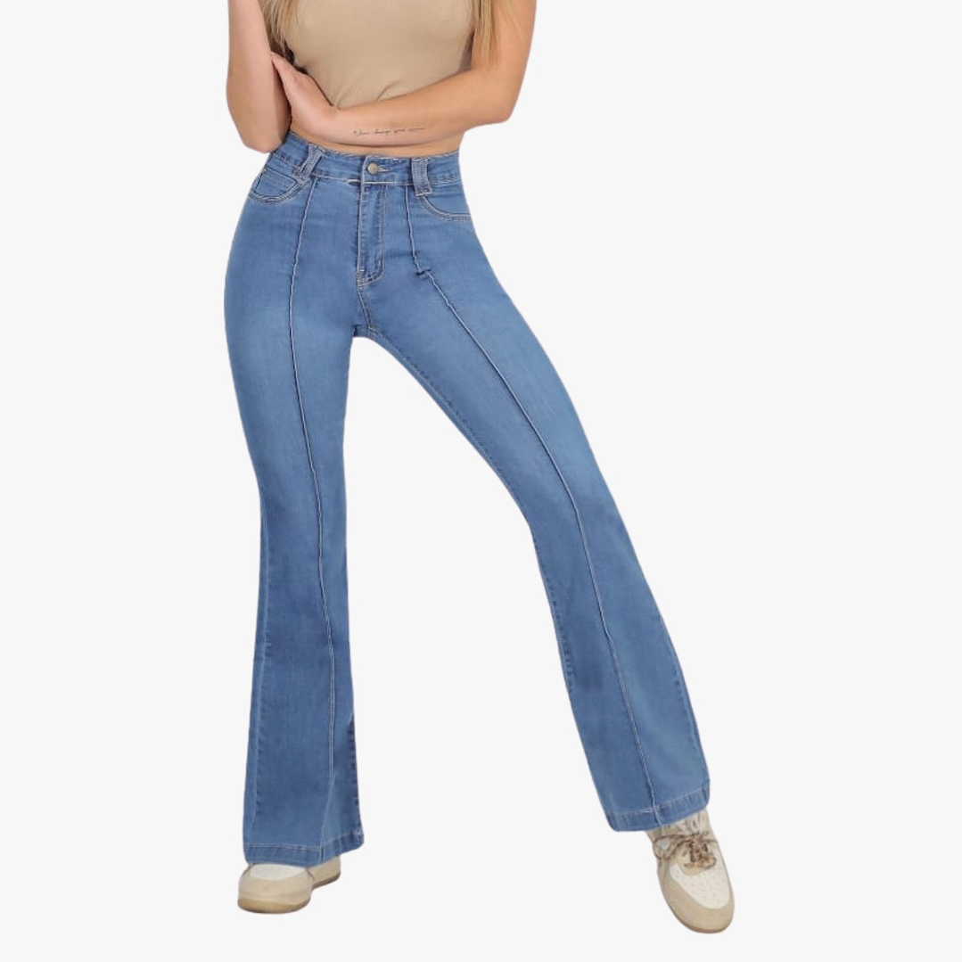 Jeans Flare Lineal Elasticado Push Up 5