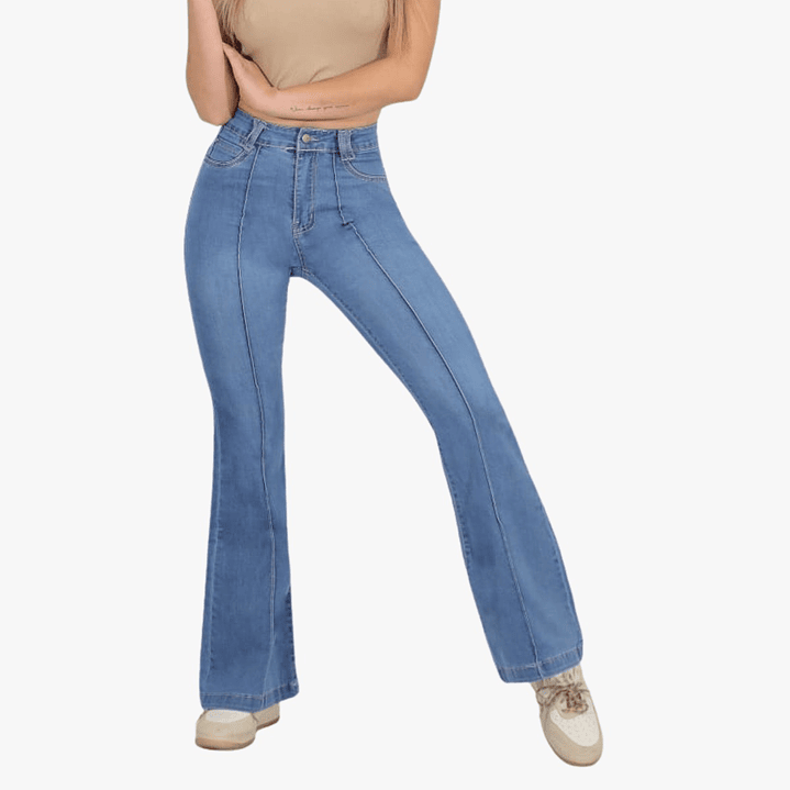 Jeans Flare Lineal Elasticado Push Up 5