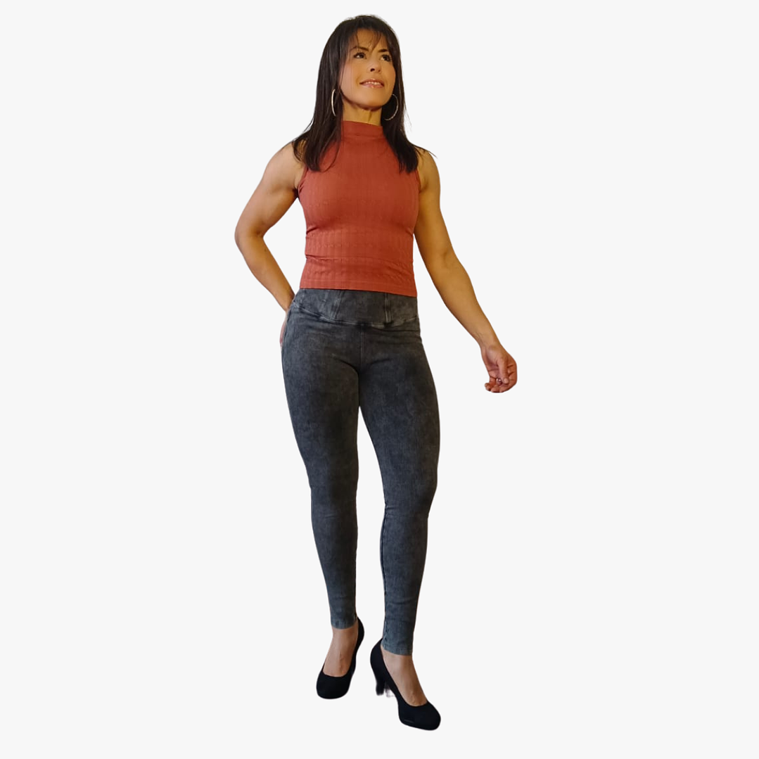 Jeans Fajero Nieves Full  Elasticado Push Up Confección Peruana 4