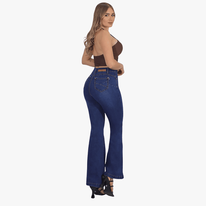 Jeans Mujer Flare Full Elasticado Push Up 8
