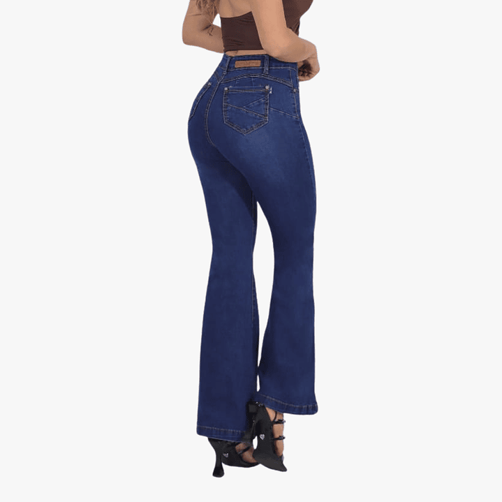 Jeans Mujer Flare Full Elasticado Push Up 9
