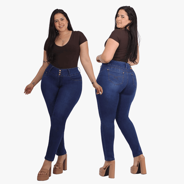 Jeans Mujer Extra Linda Skinny Elasticado 1