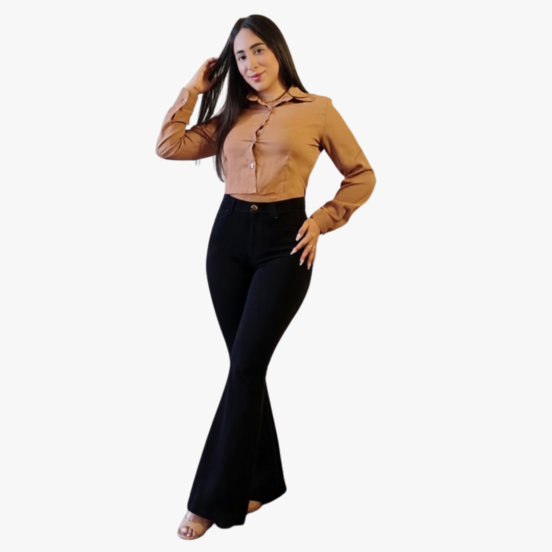 Jeans Flare Mujer Full Elasticado Push Up 3