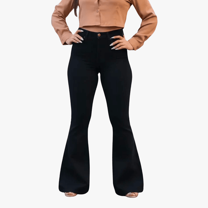 Jeans Flare Mujer Full Elasticado Push Up 4