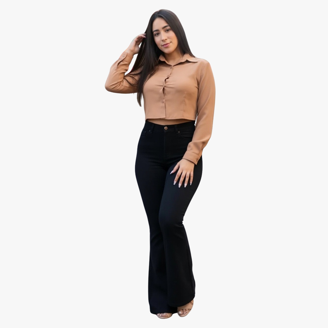 Jeans Flare Mujer Full Elasticado Push Up 7