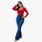 Jeans Mujer Flare Full Elasticado Push Up - Miniatura 3