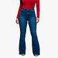 Jeans Mujer Flare Full Elasticado Push Up - Miniatura 5
