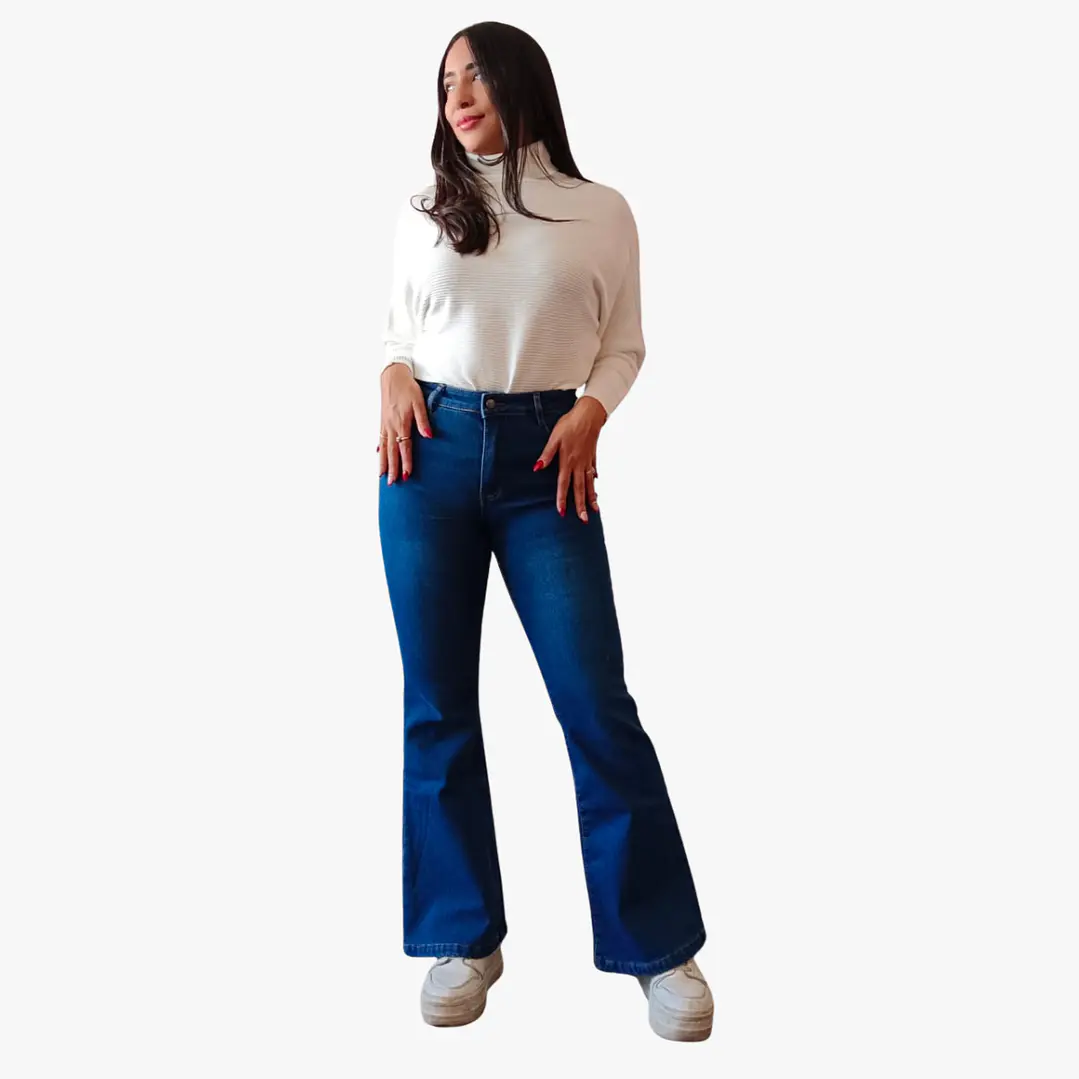 Jean Flare Forrado de Polar Elasticado Ajuste Perfecto  3