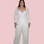 Body colombiano blanco manga larga 