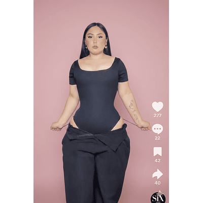 Body faja colombiano manga corta