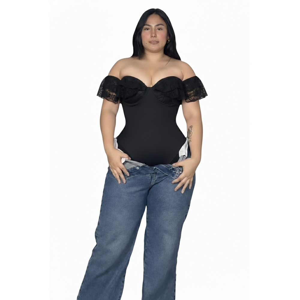 Body  colombiano encaje negro