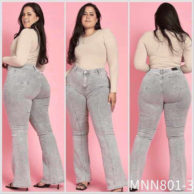 Jeans Flare gris extralinda 