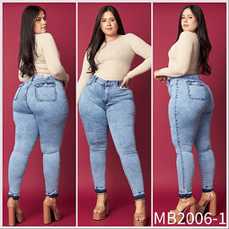 Jeans skinny cielo extralindas