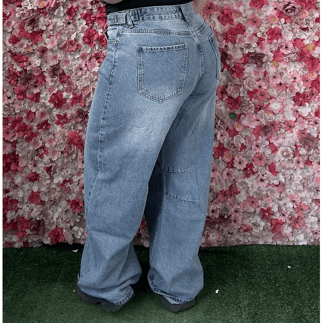 Jeans baggy celeste 