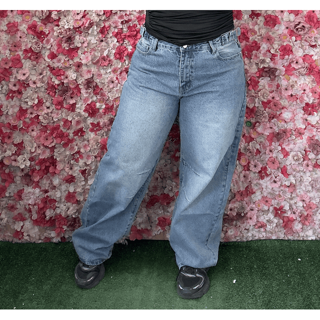 Jeans baggy celeste 