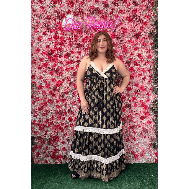 Vestido Indu metalizado