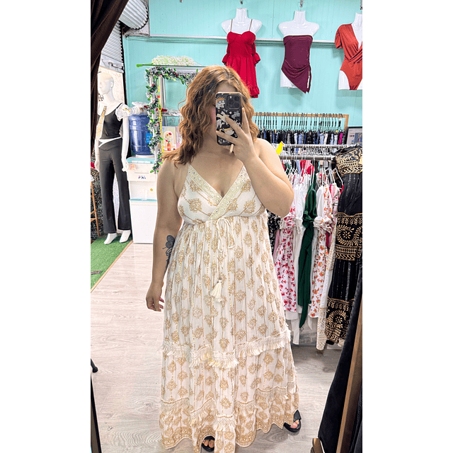 Vestido Indu metalizado