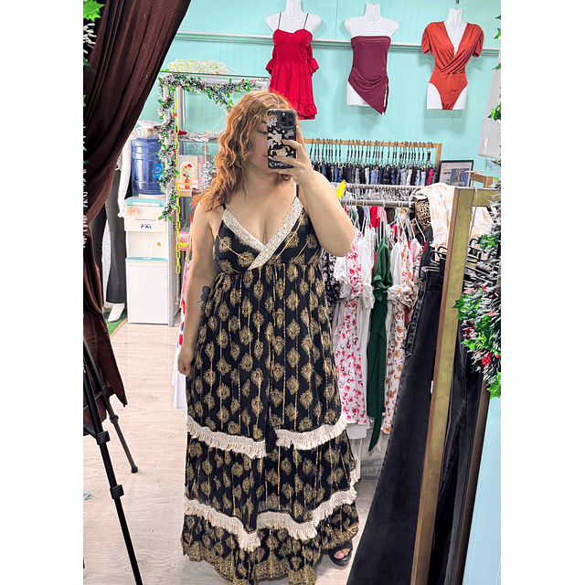 Vestido Indu metalizado