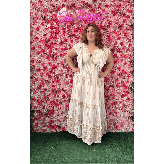 Vestido Indu vuelitos lurex 